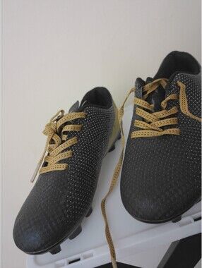 DSG Youth Speed Viper Soccer Cleats Size 13 Black Gold Athletic Shoes